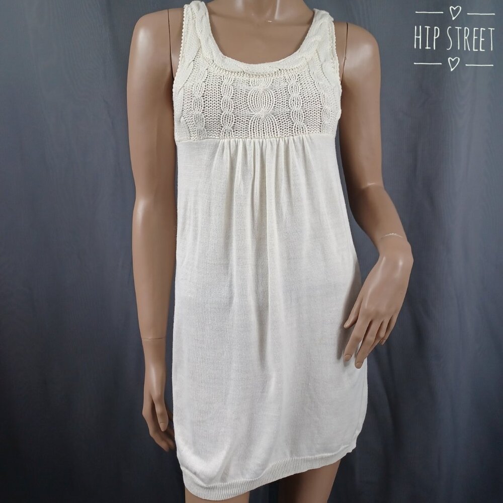 H&M DIVIDED Mini Tunic Sleeveless Cable Top Sweater Dress 4